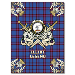 Elliot Modern Tartan Gold Courage Symbol Blanket