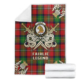 Fairlie Modern Tartan Gold Courage Symbol Blanket