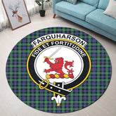 Farquharson Ancient Tartan Crest Round Rug