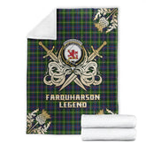 Farquharson Modern Tartan Gold Courage Symbol Blanket