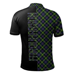 Farquharson Modern Tartan Polo Shirt Half of Me - Cross Style