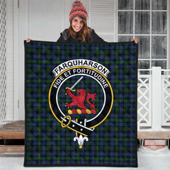 Farquharson or MacEwen Tartan Crest Quilt