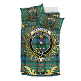 Ferguson Ancient Tartan Crest Bedding Set - Golden Thistle Style