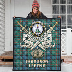 Ferguson Ancient Tartan Crest Legend Gold Royal Premium Quilt