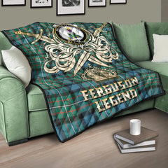 Ferguson Ancient Tartan Crest Legend Gold Royal Premium Quilt