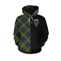 Ferguson Modern Tartan Hoodie Half of Me - Cross Style