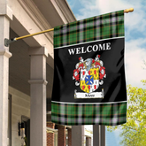Moss Tartan Crest Black Garden Flag