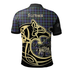 Fletcher Modern Tartan Polo Shirt Viking Wolf