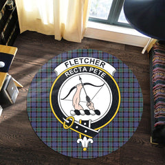 Fletcher Modern Tartan Crest Round Rug