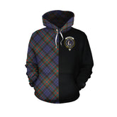 Fletcher of Dunans Tartan Hoodie Half of Me - Cross Style
