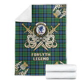 Forsyth Ancient Tartan Gold Courage Symbol Blanket