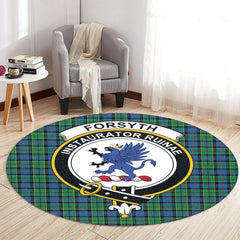 Forsyth Ancient Tartan Crest Round Rug