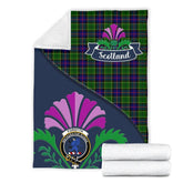 Forsyth Tartan Crest Premium Blanket - Thistle Style
