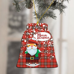 Fraser Weathered Tartan Christmas Ceramic Ornament - Santa Style