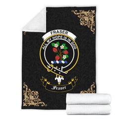 Fraser Crest Tartan Premium Blanket Black