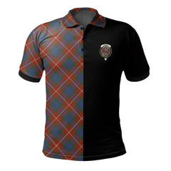 Fraser Ancient Tartan Polo Shirt Half of Me - Cross Style