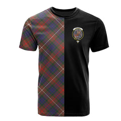 Fraser Hunting Modern Tartan T-Shirt Half of Me - Cross Style