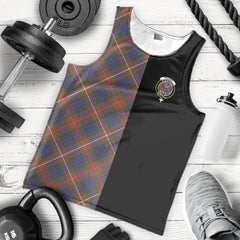 Fraser Hunting Modern Tartan Crest Men's Tank Top - Cross Style