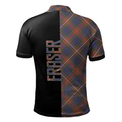 Fraser Hunting Modern Tartan Polo Shirt Half of Me - Cross Style