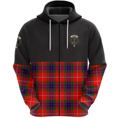 Fraser Modern Clan Half Of Tartan Zipper Hoodie