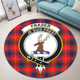 Fraser Modern Tartan Crest Round Rug