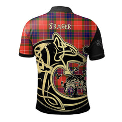 Fraser Modern Tartan Polo Shirt Viking Wolf
