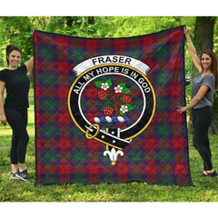 Fraser of Altyre Tartan Crest Quilt