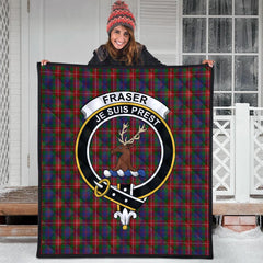 Fraser of Lovat Tartan Crest Quilt
