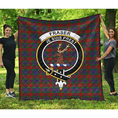 Fraser of Stratherrick Tartan Crest Quilt