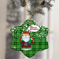 Galloway District Tartan Christmas Ceramic Ornament - Santa Style
