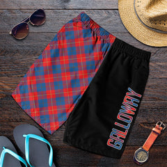 Galloway Red Tartan Crest Men's Short - Cross Style