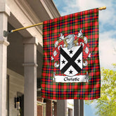 Christie Tartan Coat of Arms Garden Flag