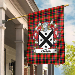 Christie Tartan Coat of Arms Garden Flag