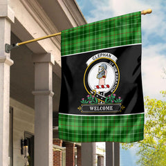 Clephan (or Clephane) Tartan Crest Garden Flag - Welcome Style