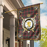 Cumming Hunting Modern Tartan Crest Garden Flag - Celtic Thistle Style