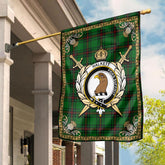 Halkett Tartan Crest Garden Flag - Celtic Thistle Style