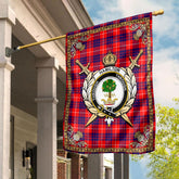 Hamilton Modern Tartan Crest Garden Flag - Celtic Thistle Style