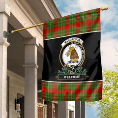 MacGregor Modern Tartan Crest Garden Flag - Welcome Style