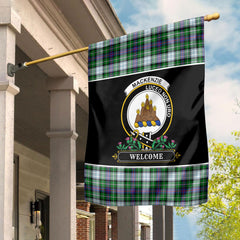 MacKenzie Dress Modern Tartan Crest Garden Flag - Welcome Style