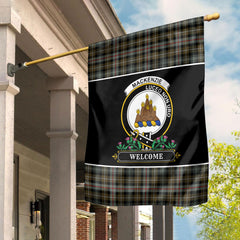 MacKenzie Weathered Tartan Crest Garden Flag - Welcome Style