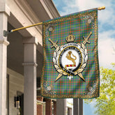 MacKintosh Hunting Ancient Tartan Crest Garden Flag - Celtic Thistle Style