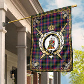 MacLennan Modern Tartan Crest Garden Flag - Celtic Thistle Style