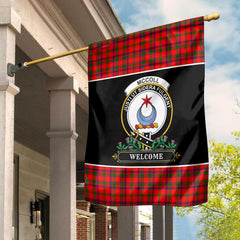 McColl Tartan Crest Garden Flag - Welcome Style