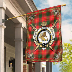 McPhee Tartan Crest Garden Flag - Celtic Thistle Style