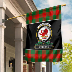 Moncreiffe (or Moncreiff) Tartan Crest Garden Flag - Welcome Style