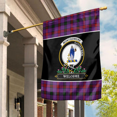 Montgomery Modern Tartan Crest Garden Flag - Welcome Style
