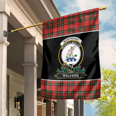 Monypenny Tartan Crest Garden Flag - Welcome Style