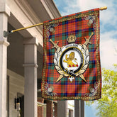 Nicolson Ancient Old Tartan Crest Garden Flag - Celtic Thistle Style