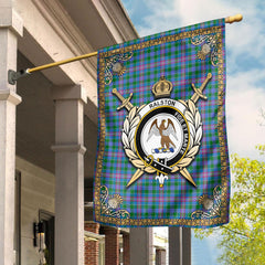 Ralston Tartan Crest Garden Flag - Celtic Thistle Style