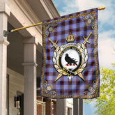 Rutherford Tartan Crest Garden Flag - Celtic Thistle Style